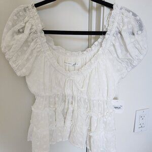 Altar'd State Resi Eyelet Tiered Top, size medium